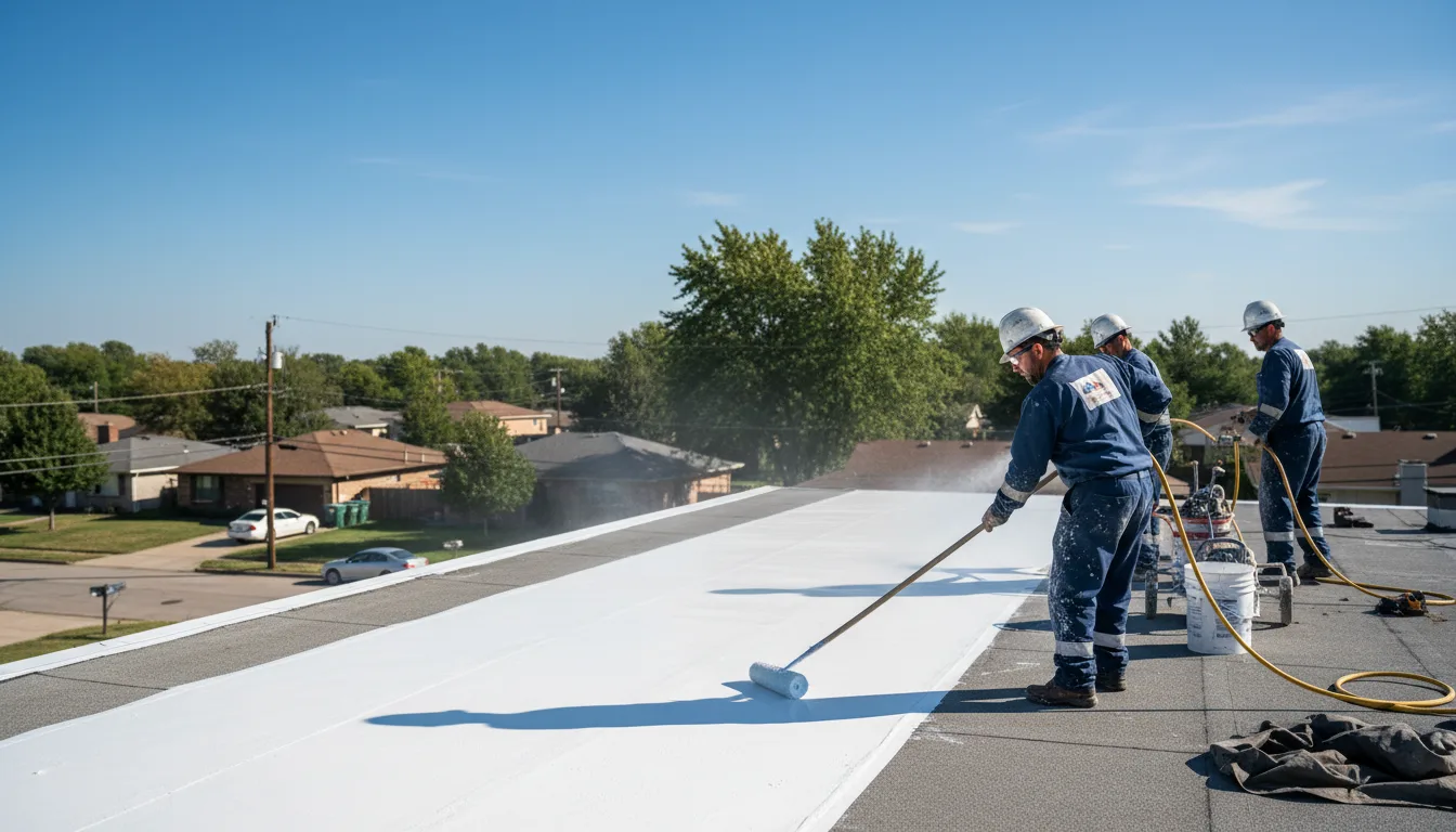 Commercial roof coating in Shortsville, NY near me